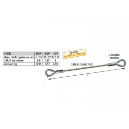 CABLE DE SURETE GAINE PVC CABLE DE SURETE GAINE PVC