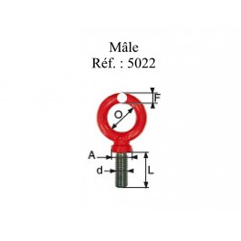 ANNEAU DE LEVAGE MALE OU FEMELLE HR