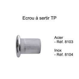 ECROU A SERTIR TETE PLATE