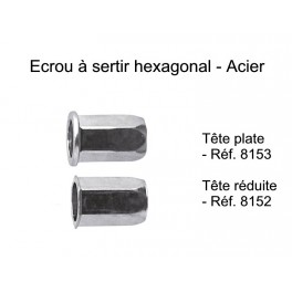 ECROU A SERTIR HEXAGONAL