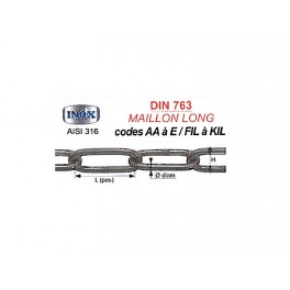 CHAINE INOX MAILLONS COURTS ET LONGS CHAINE INOX MAILLONS COURTS ET LONGS